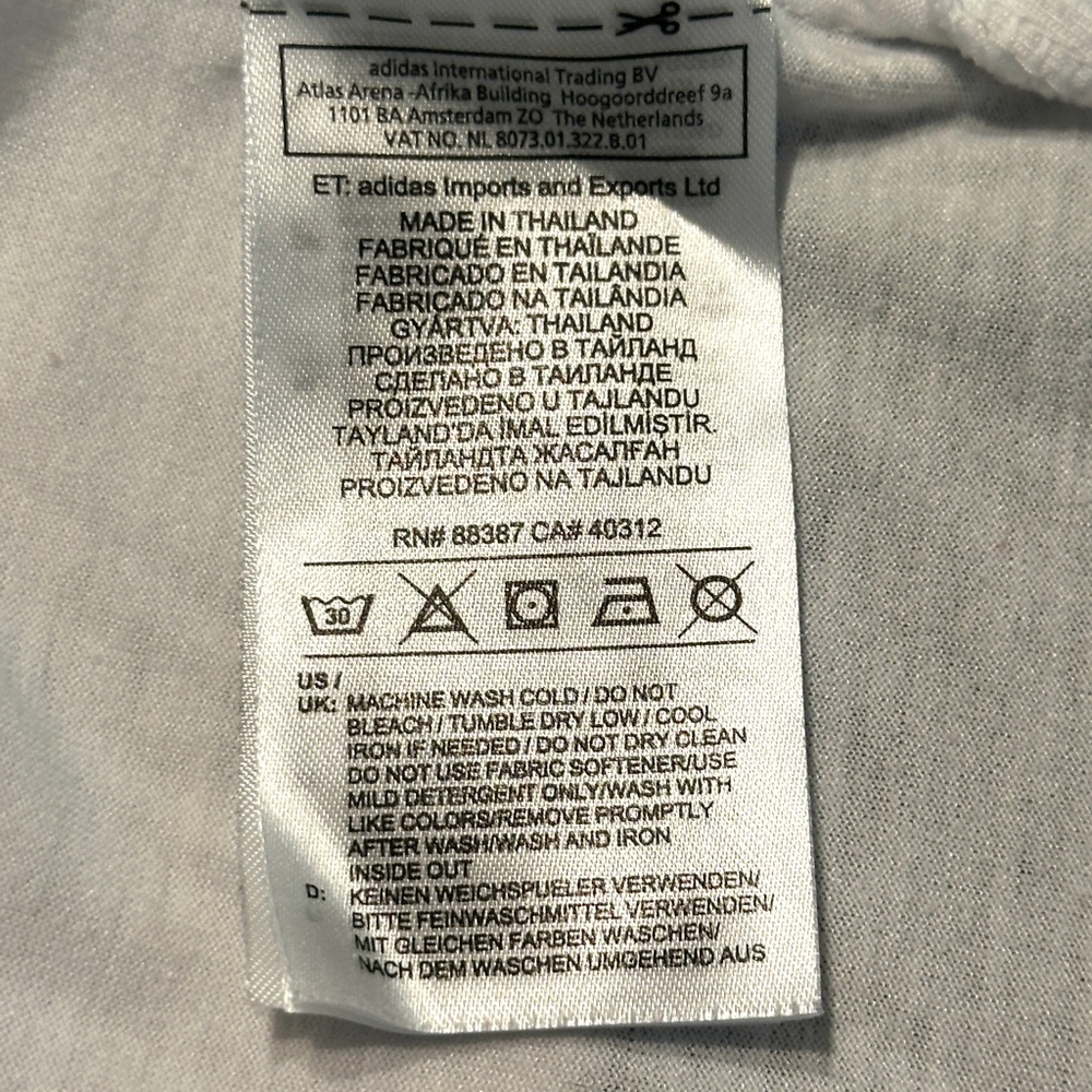 Adidas White Sleeveless Logo Tank Top Size S. - Picture 6 of 7